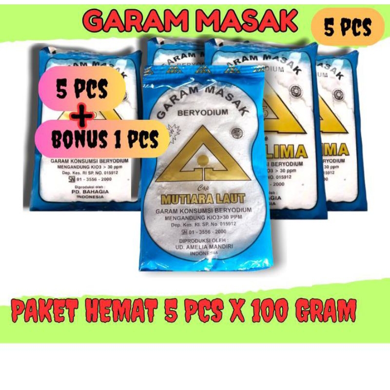 

Beli 5 pcs Gratis 1 Pcs Garam Dapur Mutiara Laut - Garam Beryodium - Garam Salt Masakan