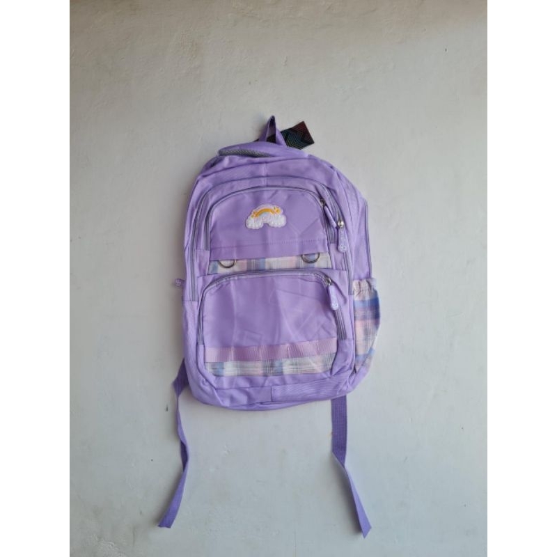 Tas Ransel Backpack Warna Ungu Untuk anak perempuan Terbaru