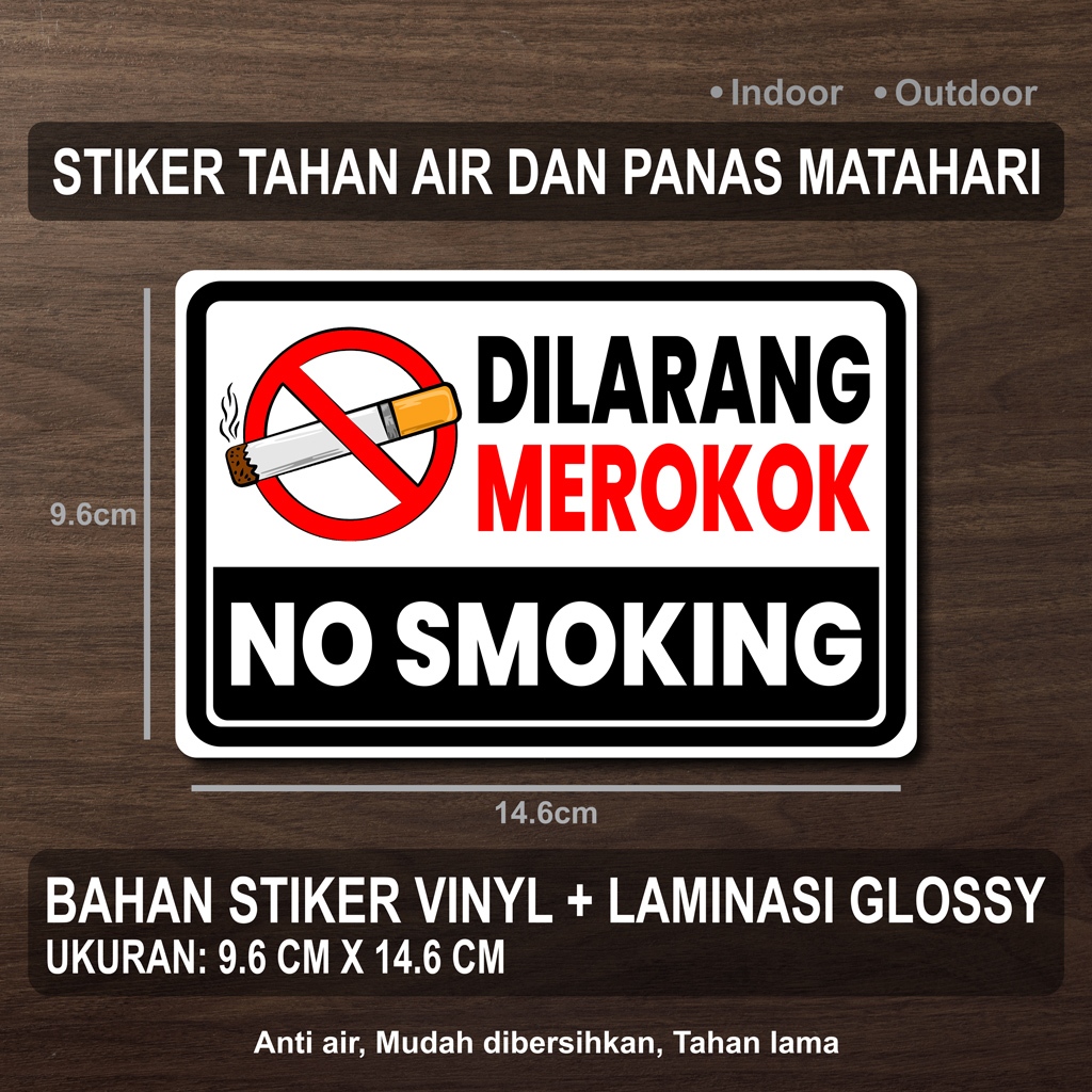 

STIKER DILARANG MEROKOK NO SMOKING + LAMINASI GLOSSY