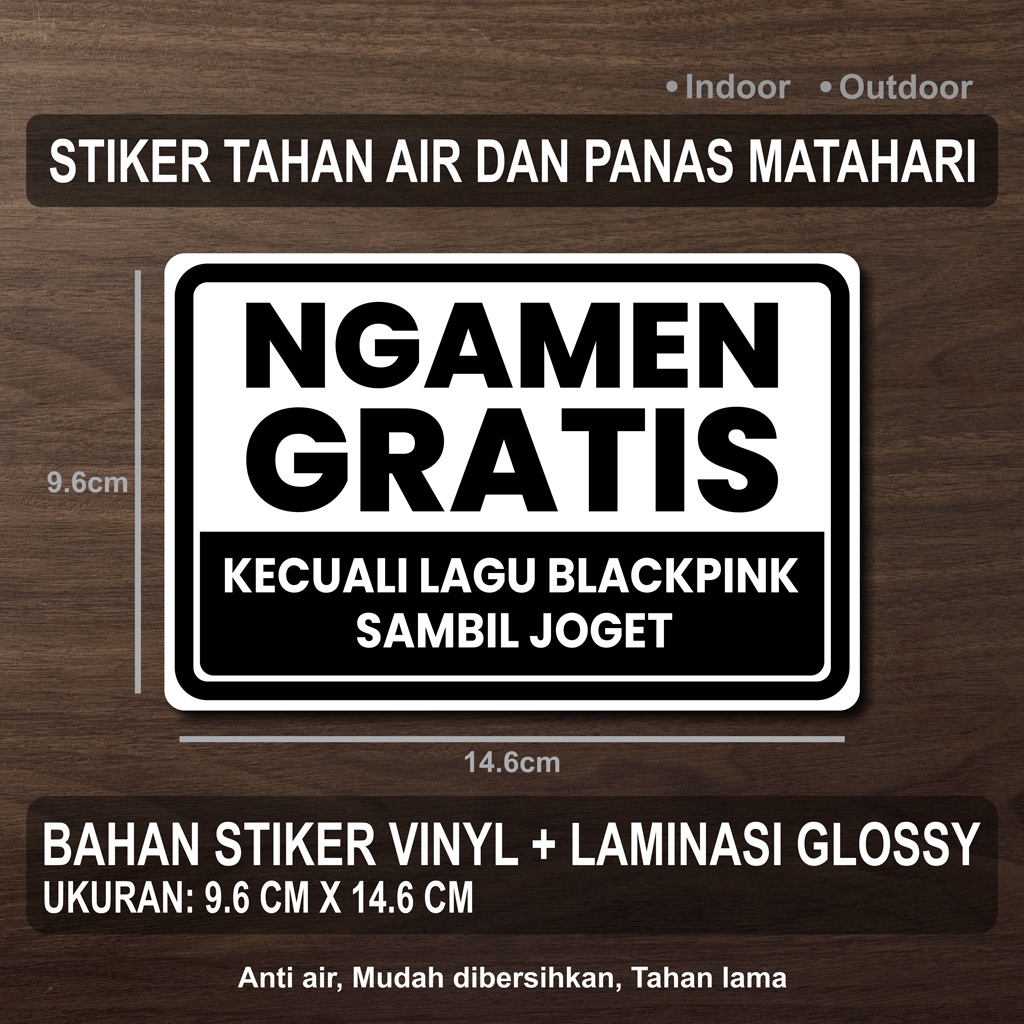 

STIKER NGAMEN GRATIS + LAMINASI GLOSSY
