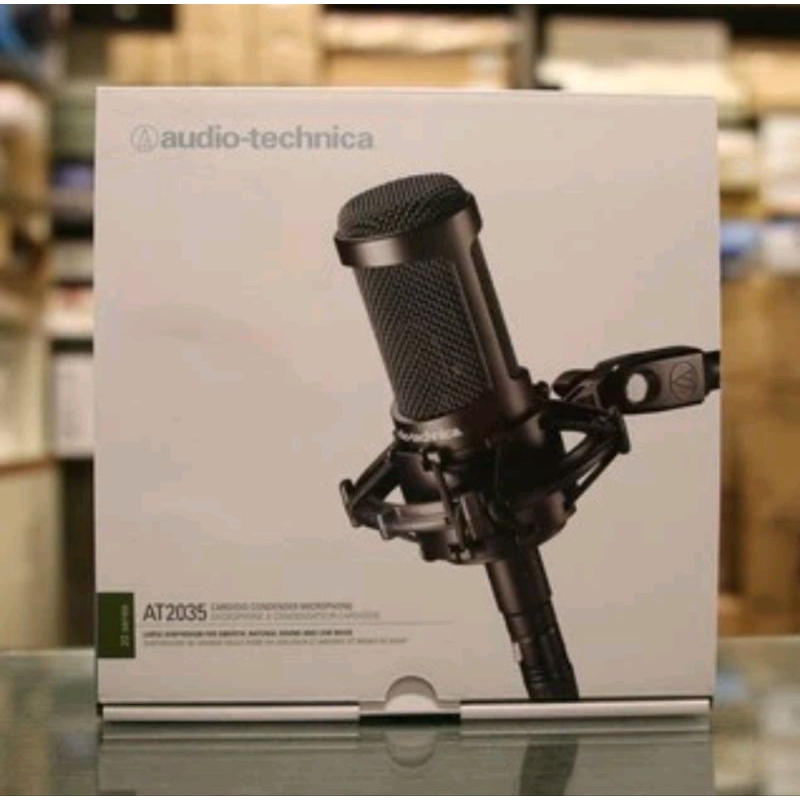 Audio Technica AT2035 AT 2035 Mic Condenser dengan Pop Filter