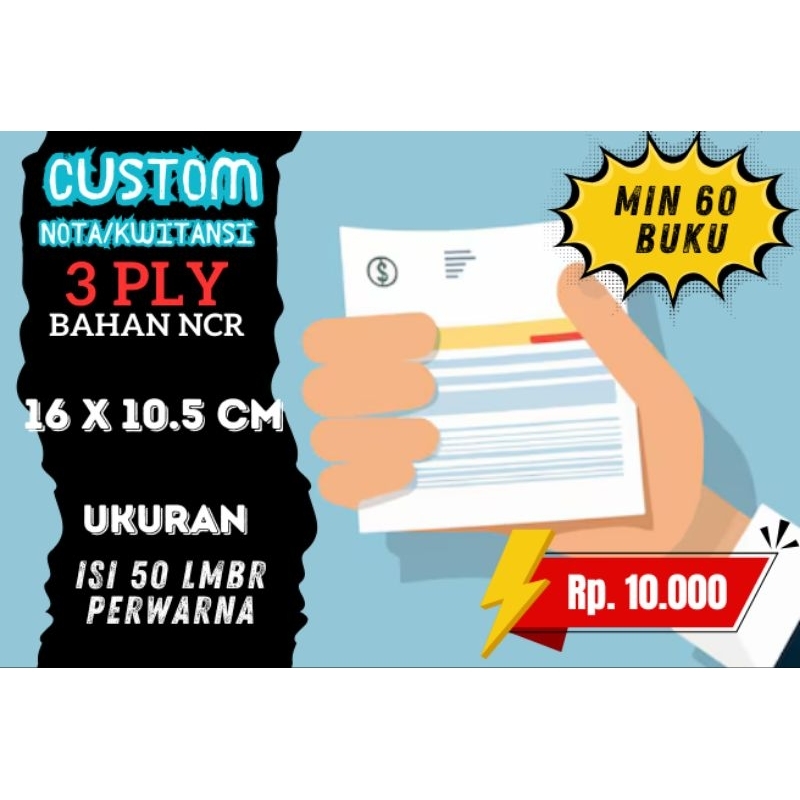 

NOTA KECIL CUSTOM 3 PLY | MIN 60 BUKU
