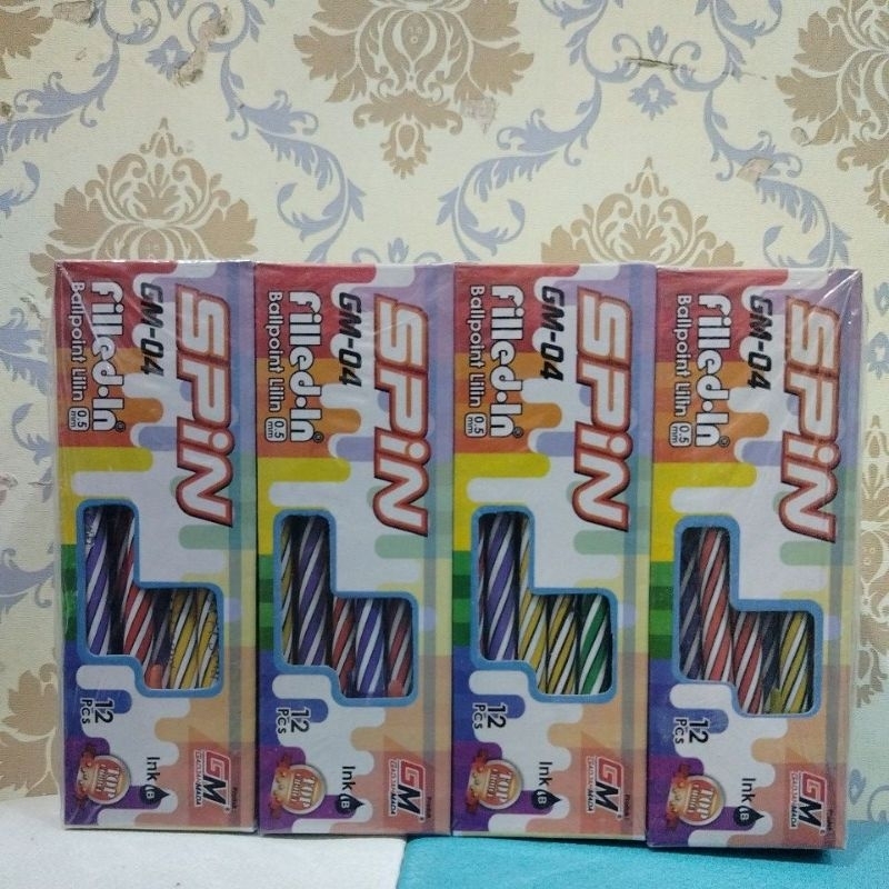 

pulpen spin GM-04/bolpoin lilin 0,5/12pcs