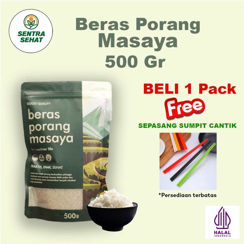 

MASAYA BERAS PORANG 500 GR + FREE SEPASANG SUMPIT CANTIK #berasdiet #diet