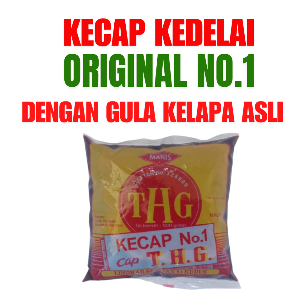 

Kecap Kedelai THG Asli Netto 500 gram