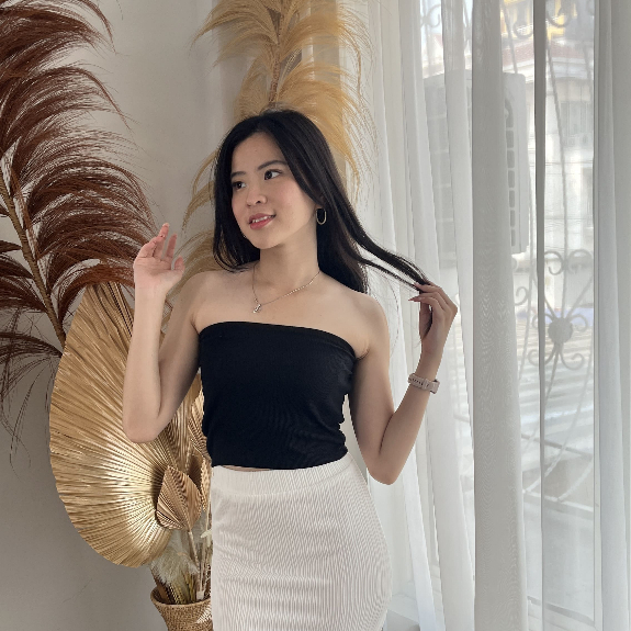 [Lolabae] LONG TUBE Atasan Kemben Wanita | Knit Tube Top | Kemben Rajut Wanita | Kemben Dalaman | Ke