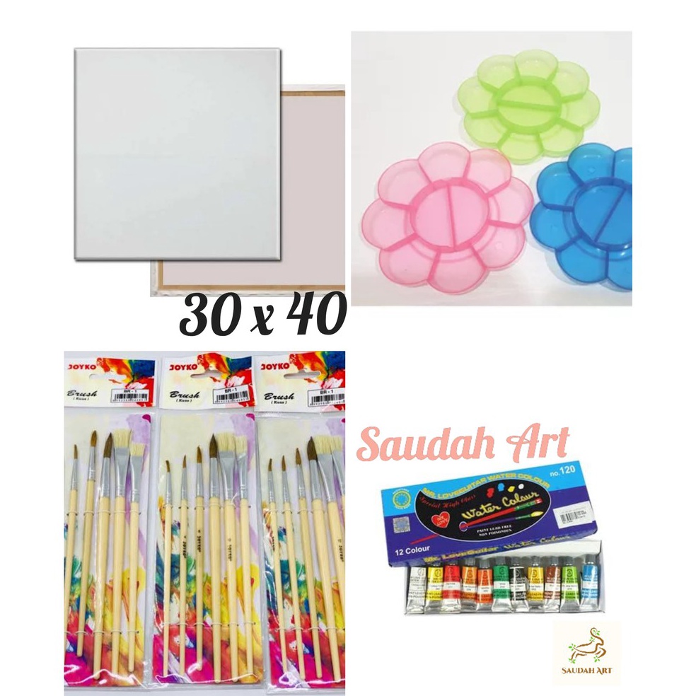 

Murah Spesial Paket Kanvas Lukis kanvas 3x4kuaspaletcat air
