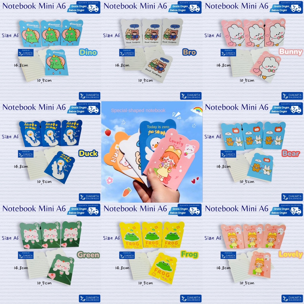 

Promo Seru Notebook Mini A6 Gambar Lucu Bergaris lurus Buku Tulis Buku Journal Buku Lucu A119