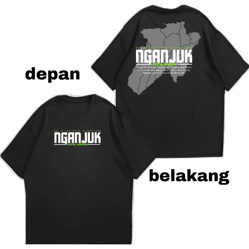 KAOS NGANJUK KOTA ANGIN SABLON DTF