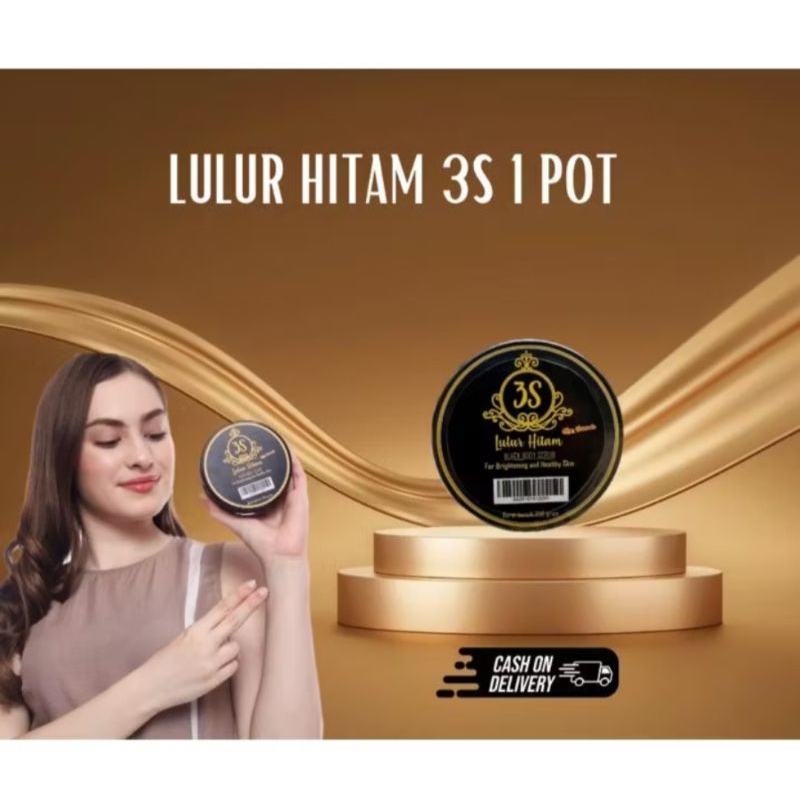 3S Lulur Hitam Black Body Scrub For Brightening and healthy skin