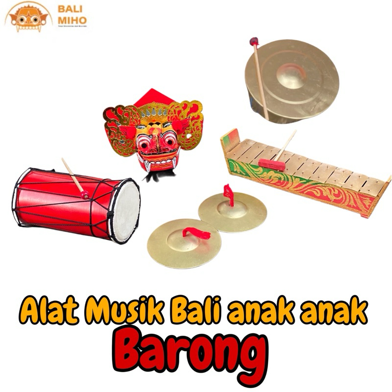 Paket Lengkap Alat Gamelan Anak - Anak + Barong - Paket Alat Musik Bali - Alat musik tradisional - G