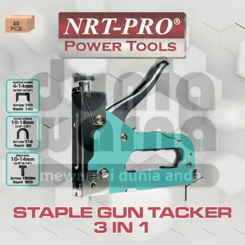 

Paket Terbatas NRT PRO Staples Tembak Jok Motor Banner Reklame 3 in 1 Staple Gun Tacker 3 in 1