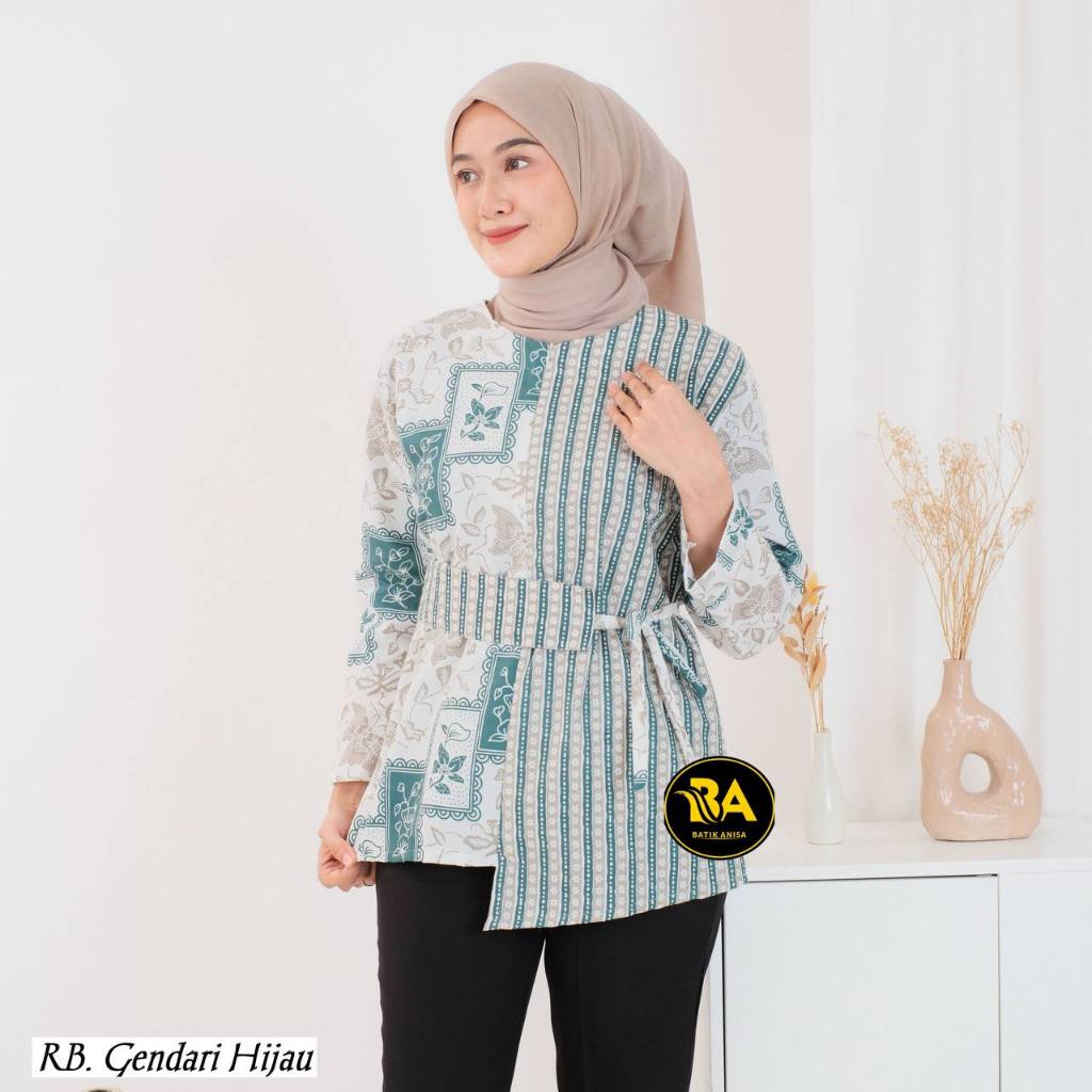 Baju Batik Couple kantor Blus Batik Wanita kerja - Blouse Batik ayunda - Atasan Wanita Blus Kantor-