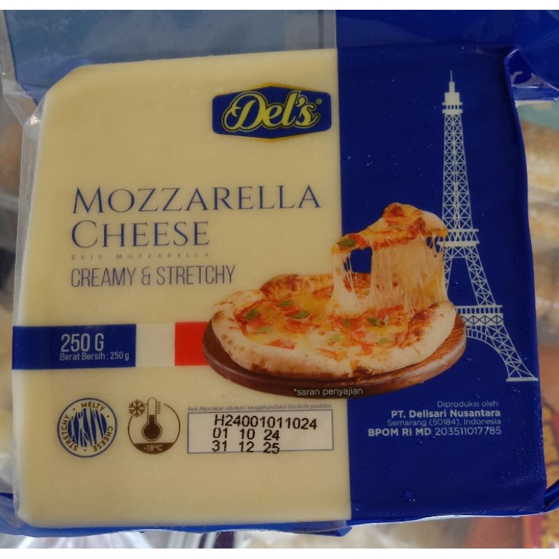 

Del's Keju Mozzarella Creamy 250gr /Mozarella/mozarela