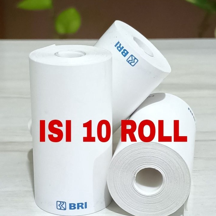 

STOCK TERUPDATE KERTAS THERMAL EDC LOGO BANK BRI 57X3 ISI 1 ROLL