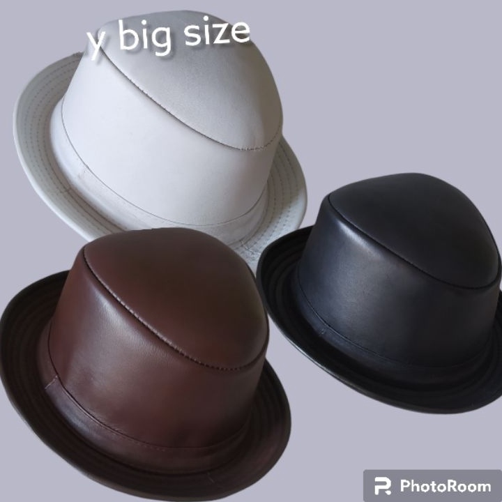 AYO BELI Topi pria tompi fedora laken Topi kulit original ready ukuran besar big size jumbo XXL XXXL