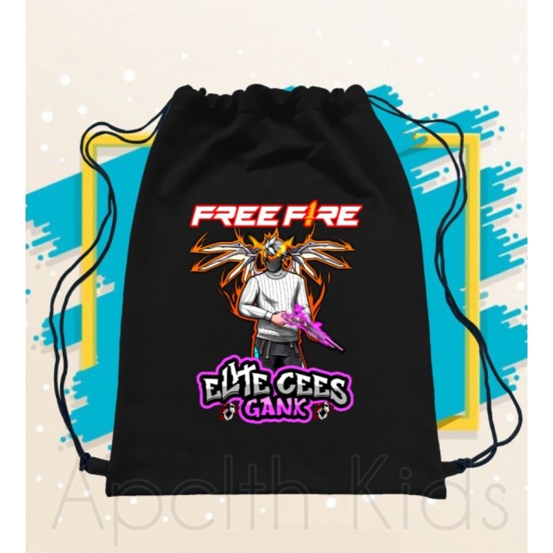 TAS SERUT STRING BAG Anak Ff Free Fire Char Elit Rapper Sayap SG Tas Serut