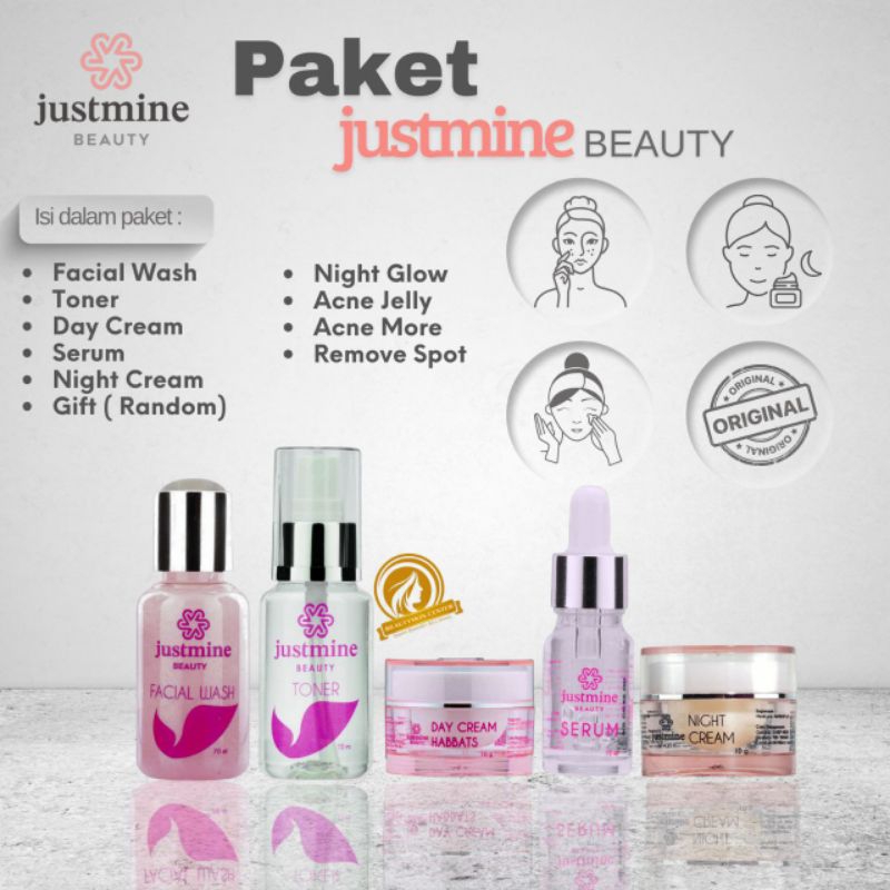 SHVA. (Khusus Dropship Resseller) Paket Justmine Beauty Skincare All Varian Combin Skin Series
