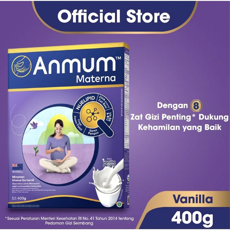 

Anmum Materna Susu Nutrisi Ibu Hamil Vanilla Delight 400gr