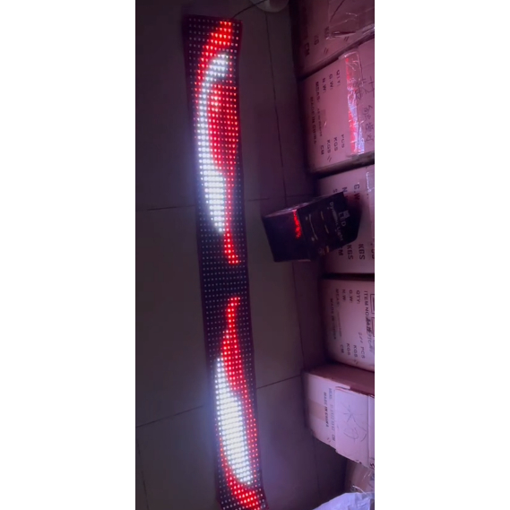 Lampu Led Mata Genit Truk Mobil Bus Strobo Kaca Running Text 12volt 24volt 1.5m Terbaru 20 Mode