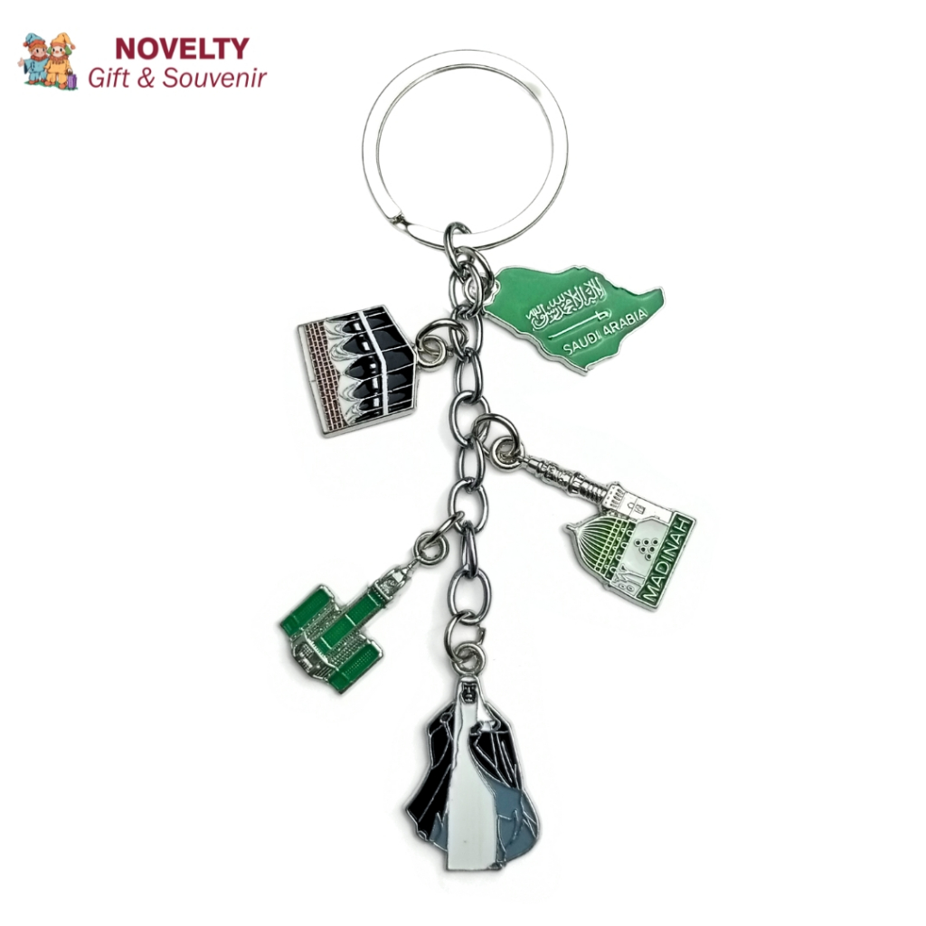 Souvenir gantungan kunci Mekkah Madinah oleh oleh negara Saudi Arabia