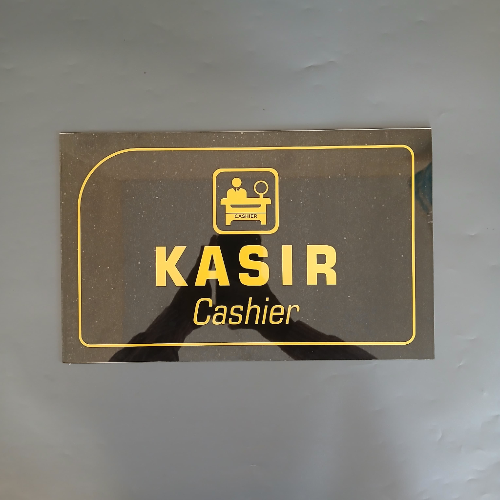 

Akrilik Kasir Tempel - Akrilik Nama - Akrilik Cashier - Akrilik Murah