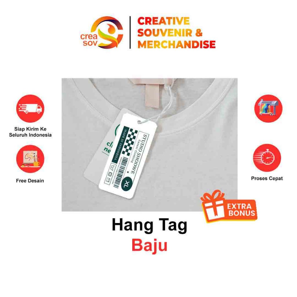 

Creasov - Hang Tag Baju Handtag Murah Merek Lebel Hang Tag Free Hantag Label Baju Hangtag Custom