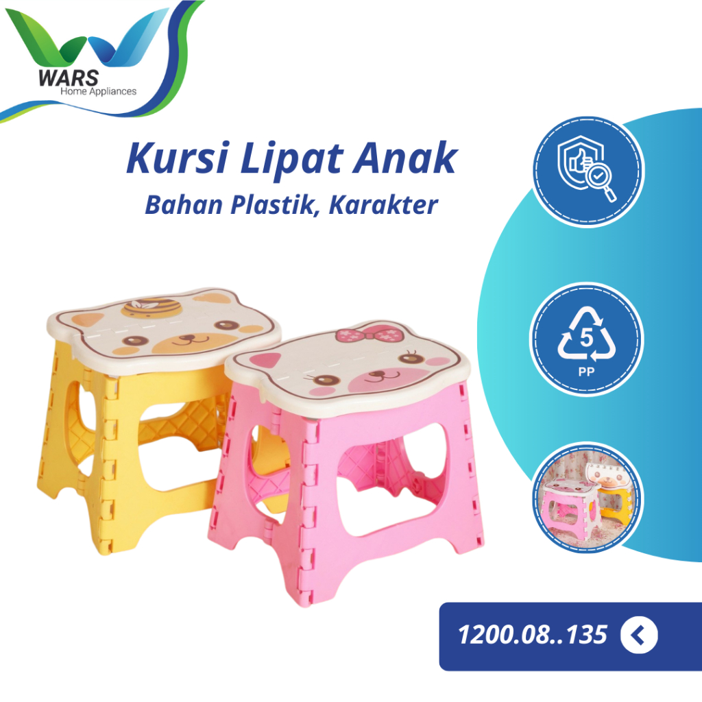 WARS Kursi Lipat Anak Motif Bahan Plastik