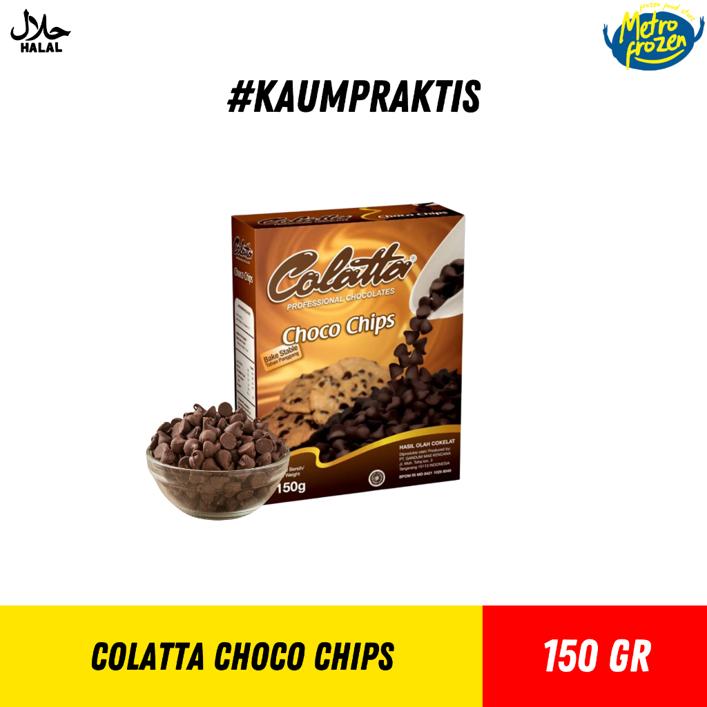 

COLATTA CHOCO CHIPS 150gr// choco chips// coklat butir