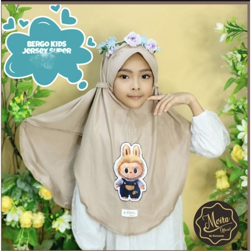 195 JILBAB MOIRA ANAK SIRIA LABUBU JERSEY SUPER/HIJAB BERGO ORI BY BUNYAMIN