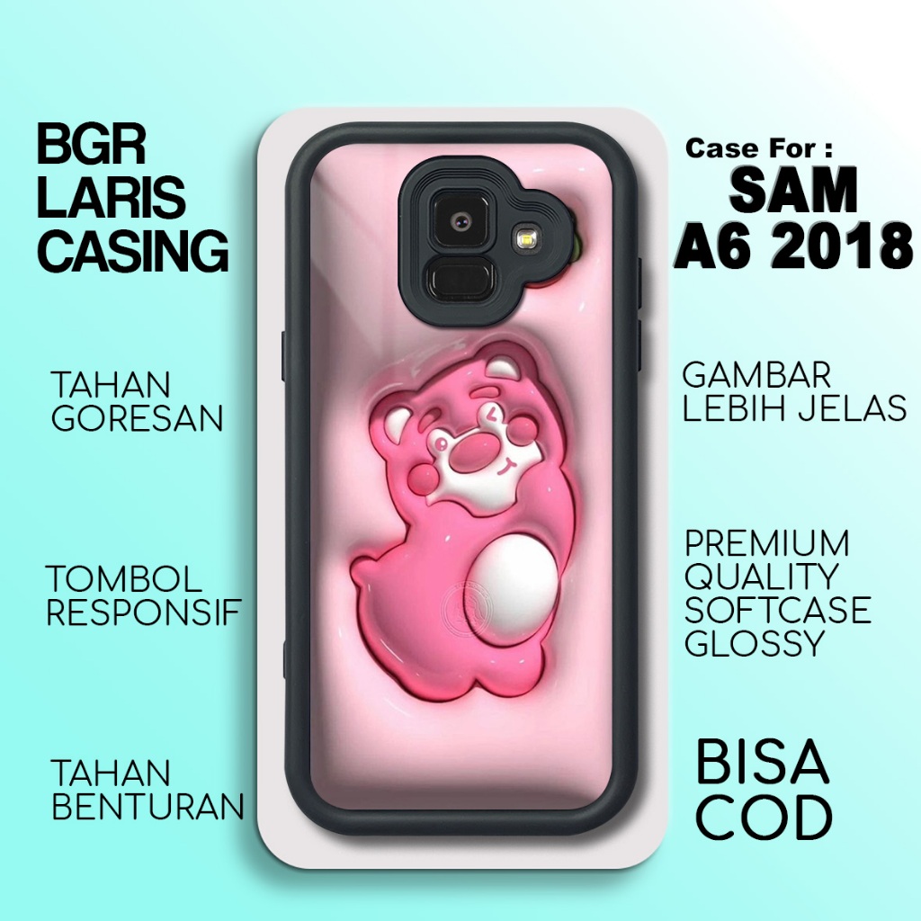 Casing Samsung A6 2018 Terbaru Cute Bear Hardcase Softcase Glossy Case Samsung A6 2018 Terlaris