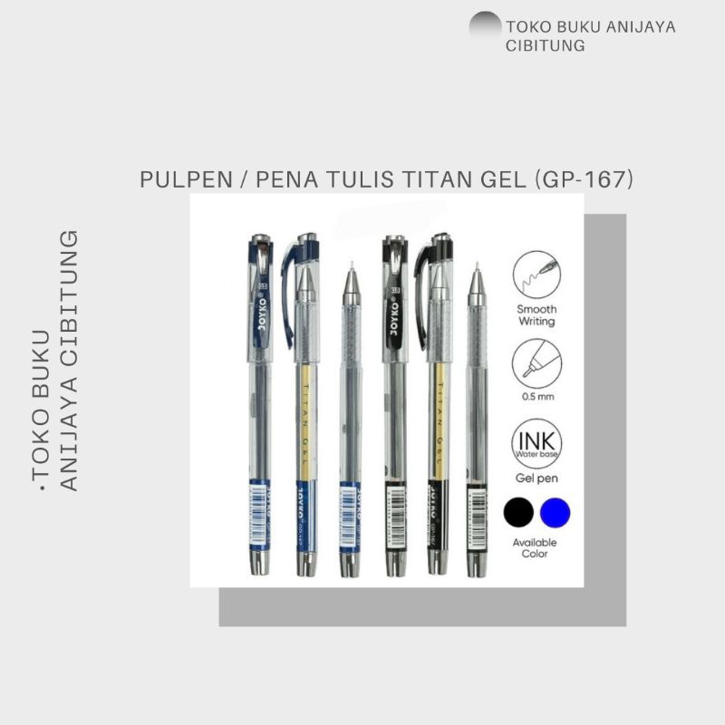 

PULPEN / PENA TULIS TITAN GEL (GP-167)