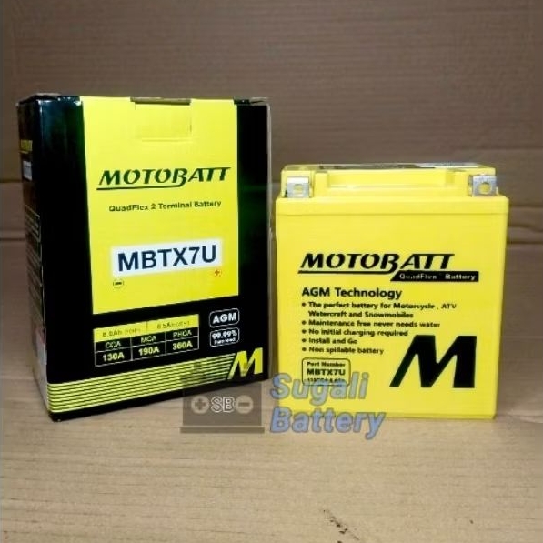 Aki Motor MOTOBATT MBTX7U YTX7L GTZ8V Aki Kering GEL 12v 8Ah