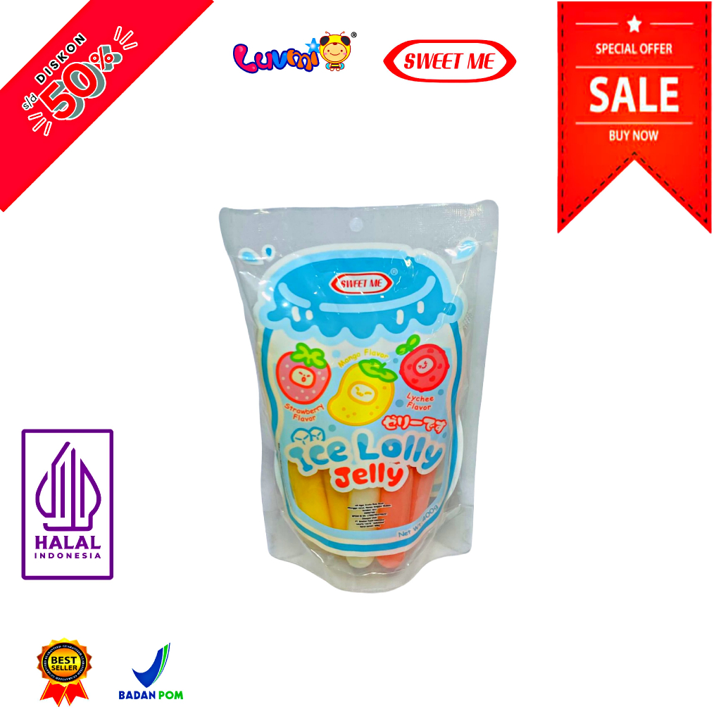 

[ SWEET ME ] Jual Murah Jeli Agar Aneka Rasa Ice Lolly Jelly Jeli Viral 400gr Lebaran Best Seller Enak Cemilan Snack