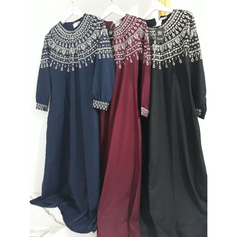 Frendi collection | Gamis Guzel, Gamis bordir mewah koleksi FC, gamis bordir kondangan pengajian leb