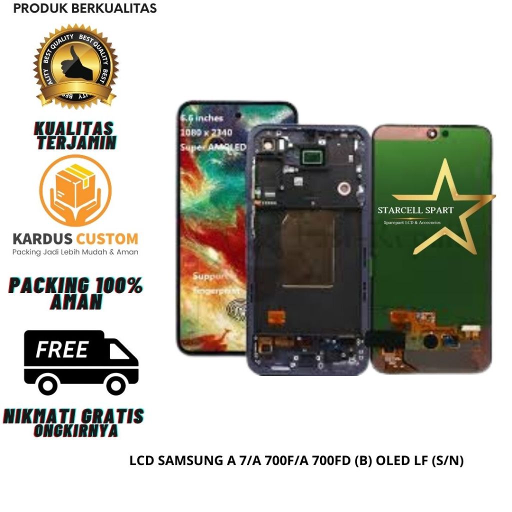 LCD SAMSUNG A 7/A 700F/A 700FD (B) OLED LF (S/N)