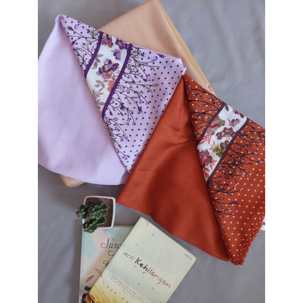 HIJAB SEGIEMPAT UMAMA SQUARE BURSA MOTIF 03 UKURAN 110X110CM / UMAMA SCARF JILBAB SEGI EMPAT VOAL PR