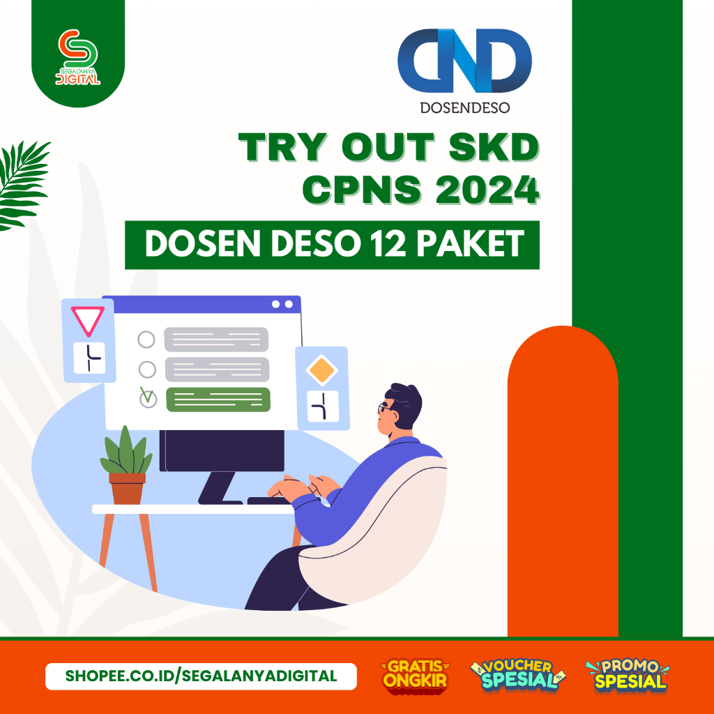 (CASN.79) TRY OUT SKD CPNS 2024 DOSENDESO 12 PAKET