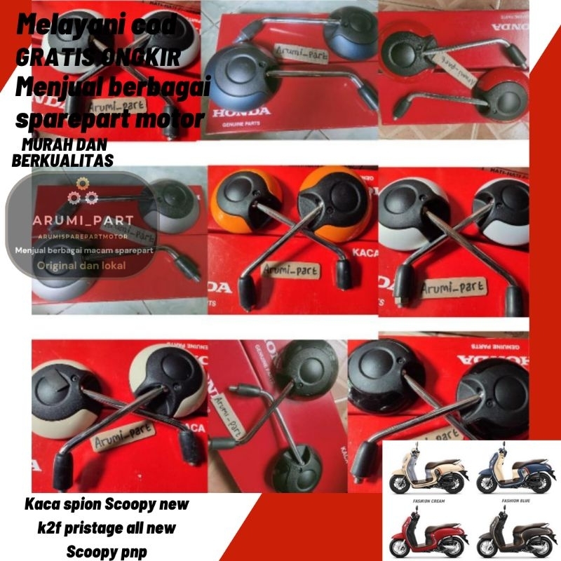 Kaca spion set kanan kiri honda scoopy 2017-2018-2019-2020-2021 original