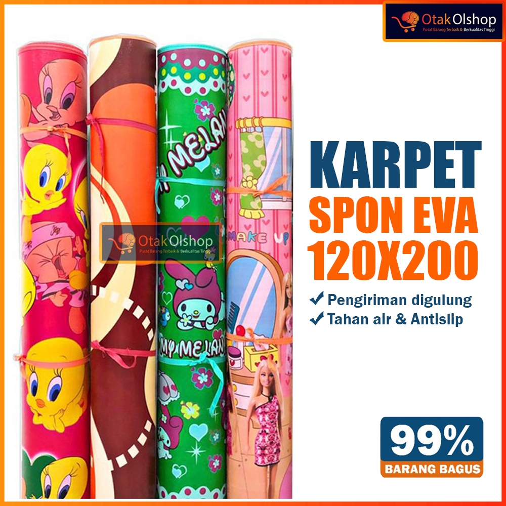 Tikar spons karpet lantai 120x200 / karpet spon karakter/ tikar lantai / tikar plastik motif