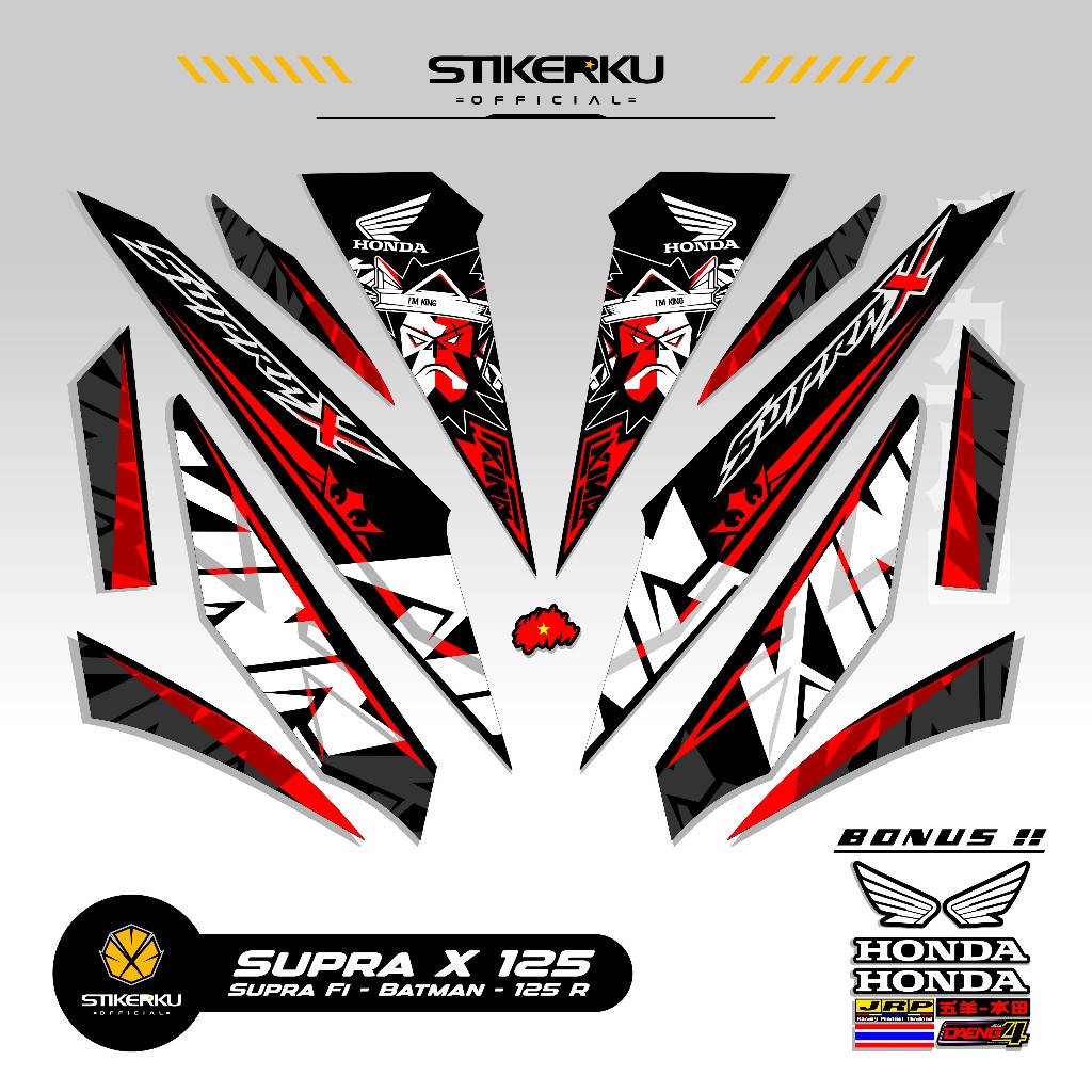 STRIPING SUPRA X 125 MOTIF X37 STIKER SUPRA BATMAN 125 2008 2013 STICKER WAVE 125 STIKERKU DECAL