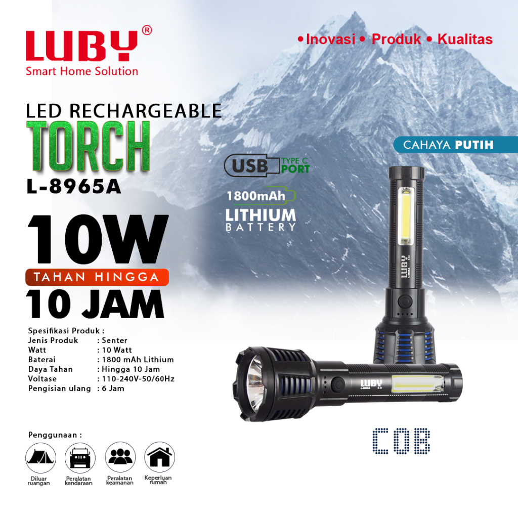 Flash Light atau Senter Luby tipe L-8965A