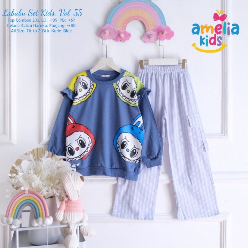 (COD) Labubu set kids vol 55 vol 53 ORI Amelia kids//Harumi set kids ORI Amelia kids/ set anak