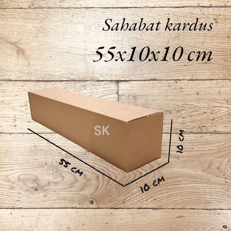 

kardus box Ukuran 55x10x10 cm single wall polos