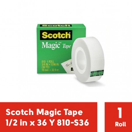 

3M Scotch Magic Tape 810 , 1/2 Inch x 36 Yard