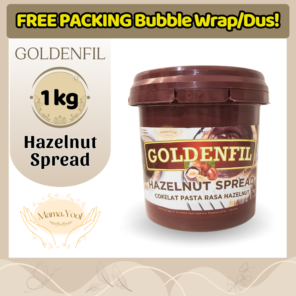 

MAMA.YOOL - Goldenfil Hazelnut Spread 1 kg FREE PACKING/Filling Topping Roti/Selai Rasa Hazelnut