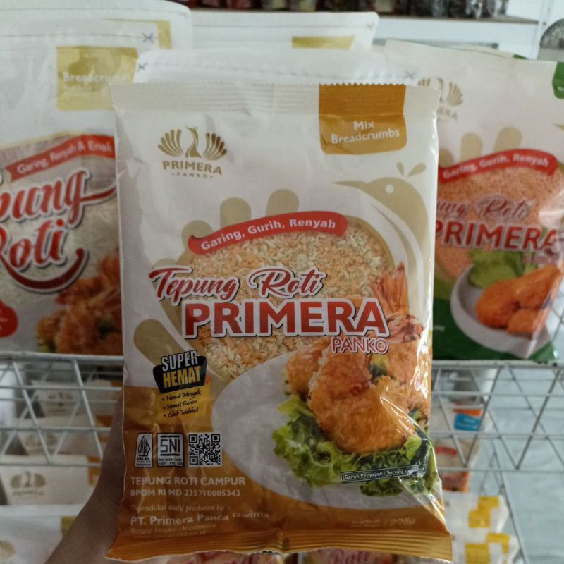 

Tepung roti/panir Primera panko mix/white/orange 225 gr, (Tepung crispy 200gr)