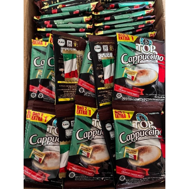 

TOP COFFEE CAPPUCCINO 1renteng isi 15 sachet x 25 gram / Top Kopi Cappuccino