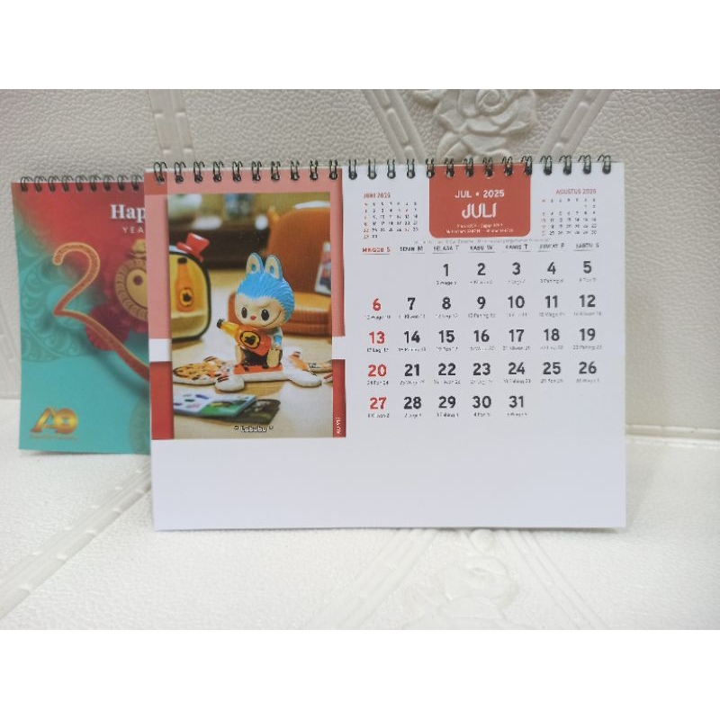 

kalender meja terbaru 2025 kartun lucu { labubu & duck }