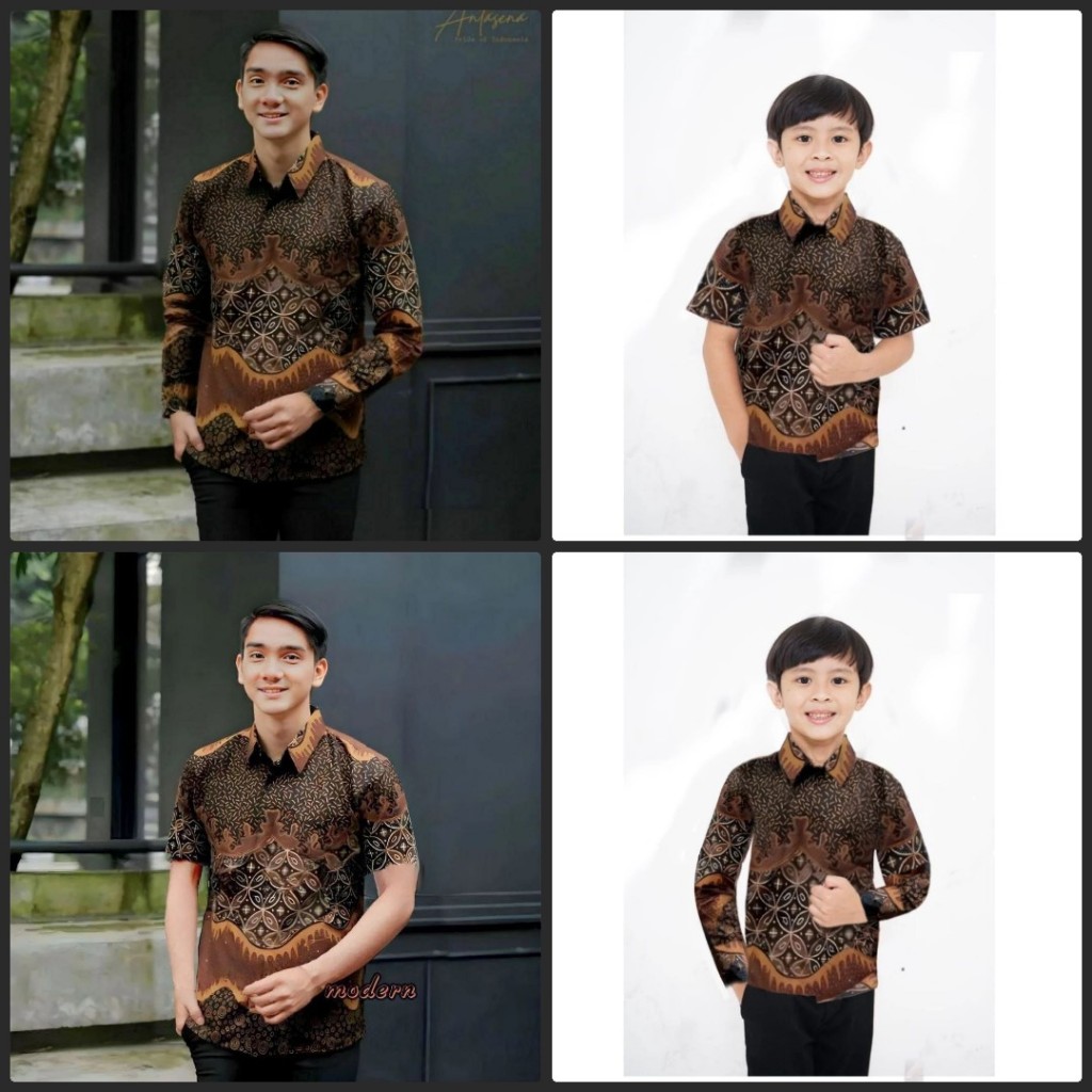 [BISA_COD] COUPLE BATIK AYAH DAN ANAK LAKI-LAKI-KEMEJA BATIK PRIA DEWASA DAN ANAK COWOK MURAH LENGAN